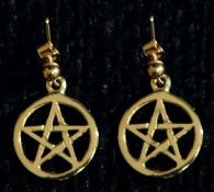 PENTAGRAM EARRINGS - 9CT