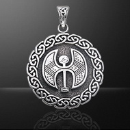 CELTIC KNOTS BATTLE AXE SILVER PENDANT