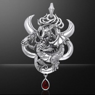 CELTIC DRAGON SILVER PENDANT