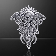 FIRE DRAGON SILVER PENDANT
