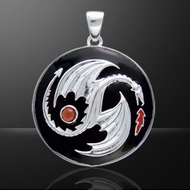 YIN YANG DRAGON SILVER PENDANT